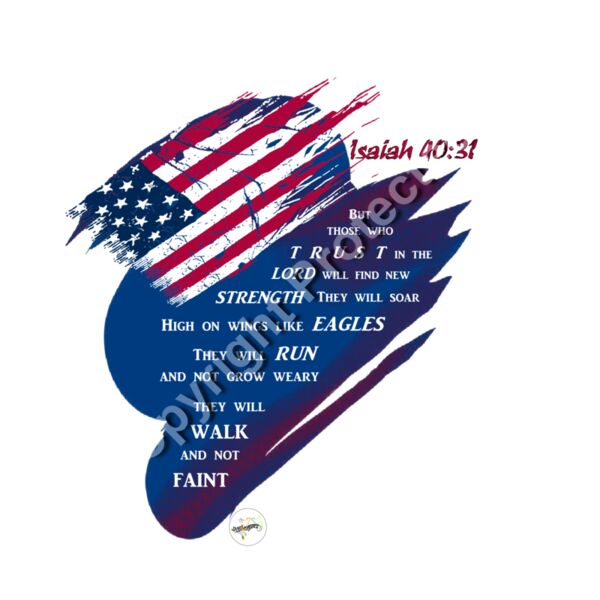 They will soar on wings like eagles ~  Isaiah 40:31 ~ Back Design Thumbnail